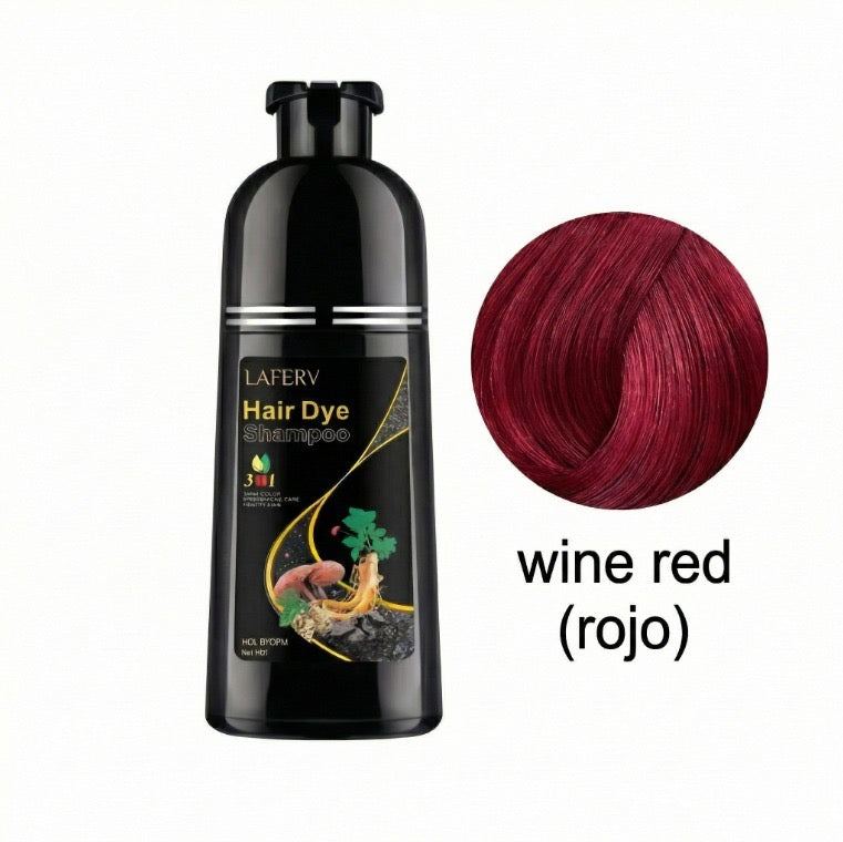 Shampoo tinte 3 en 1 cubre canas 500ml ROJO