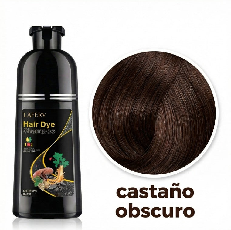 Shampoo tinte 3 en 1 cubre canas 500ml DARK BROWN