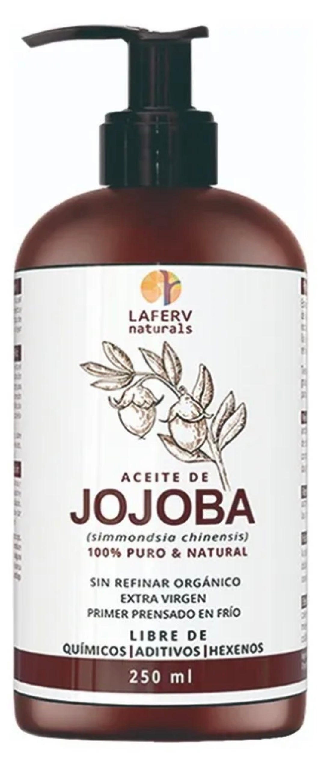 Aceite Jojoba Dorado 100% Orgánico Prensado En Frio 250 Ml