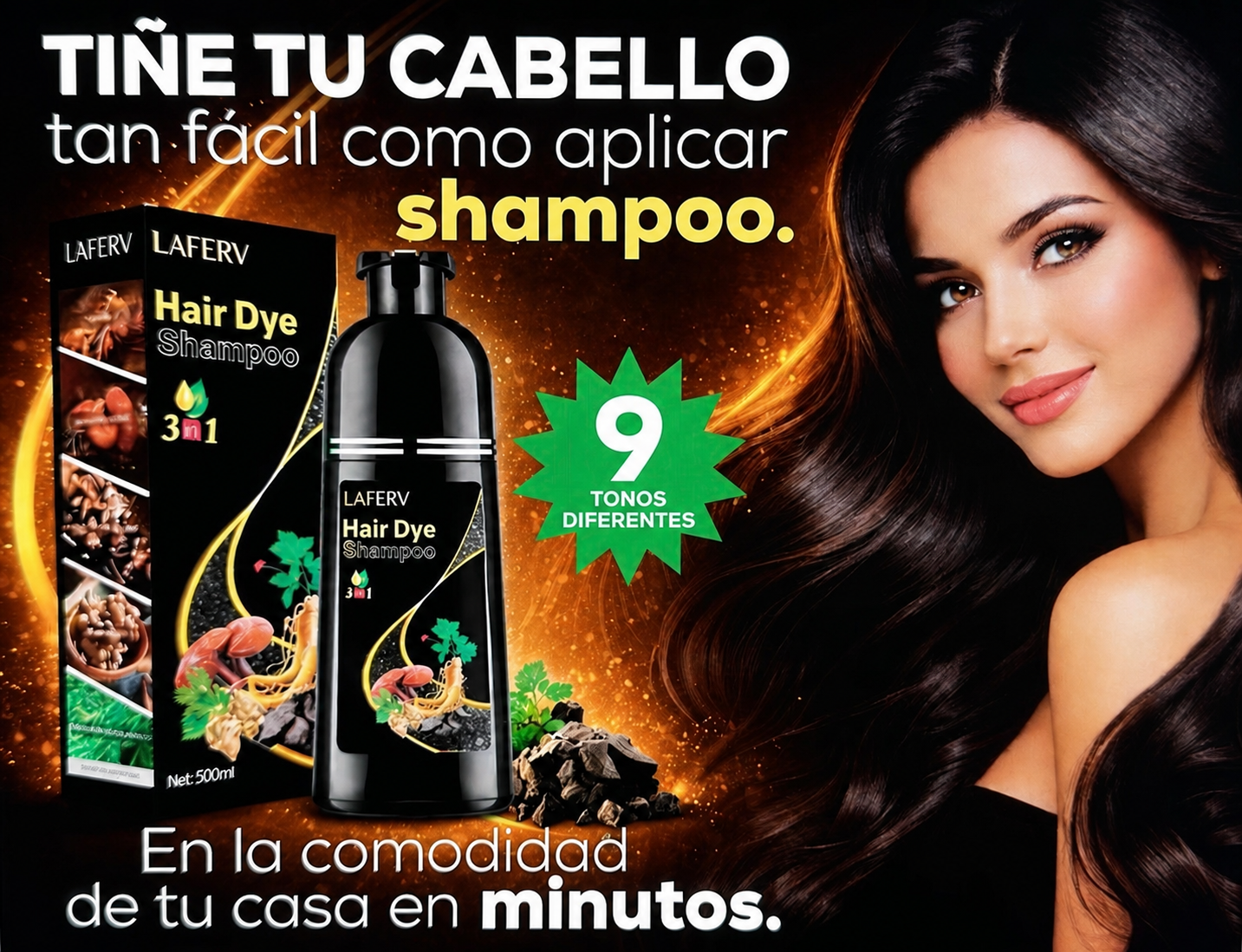 Shampoo tinte 3 en 1 cubre canas 500ml MORADO