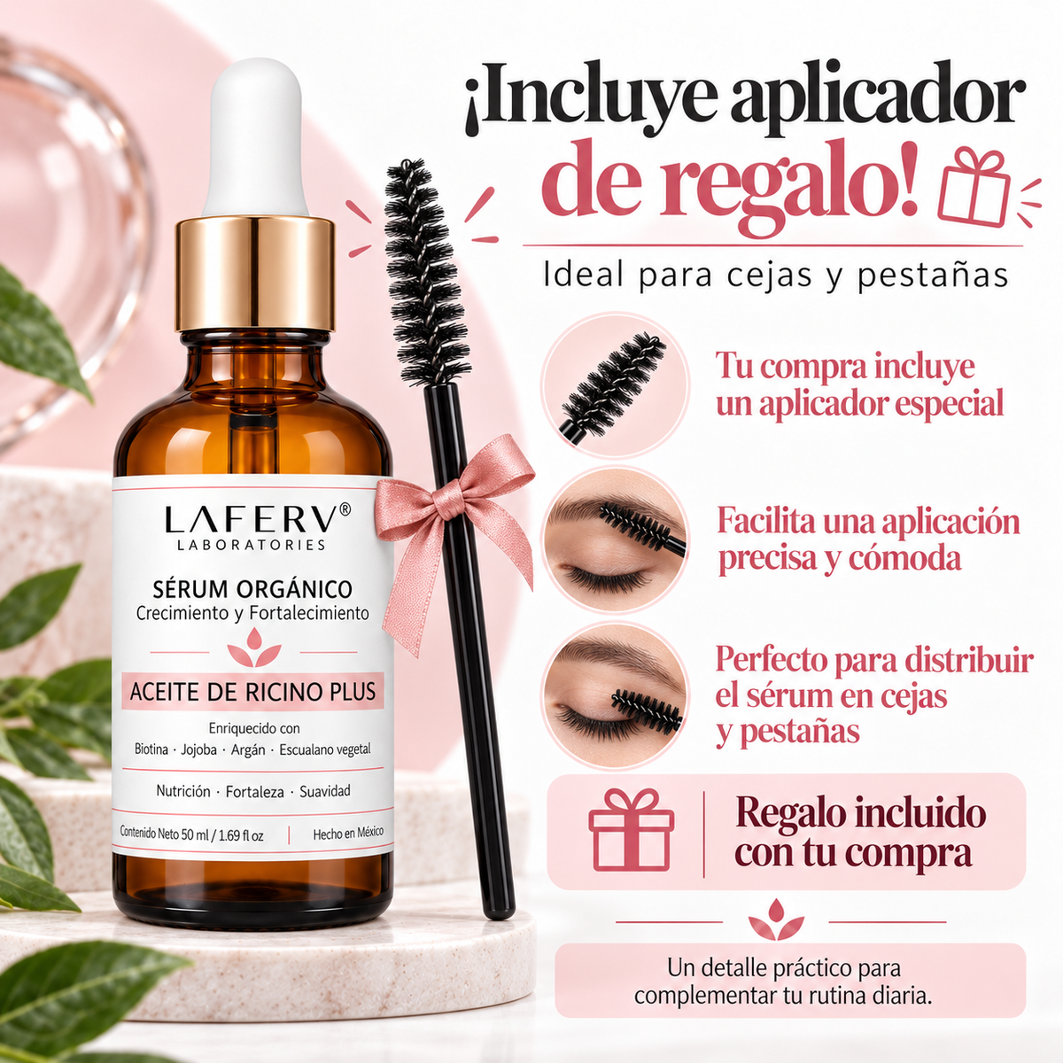 Regalo Aplicador en Cepillo para pestañas y cejas
